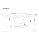 Стол обеденный SIGNAL ARMANI Ceramic белый мат/черный мат 160-220/90